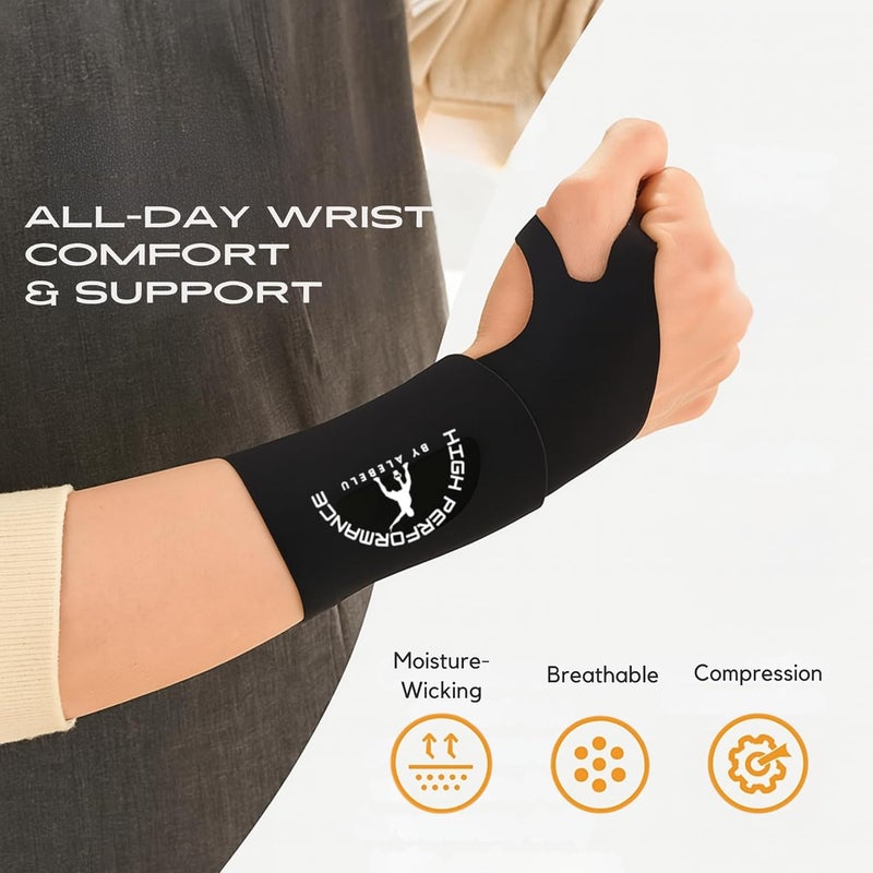 Performance High Perfromance adjustable Wrist Brace for TFCC Tears, Carpal Tunnel Relief, and Sports Support – Ultra-Thin Nylon & Spandex. Pack of 2. - Image 4